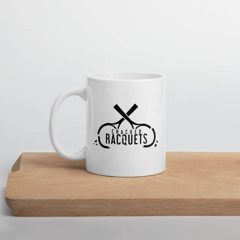 Cracked Racquets White glossy Mug