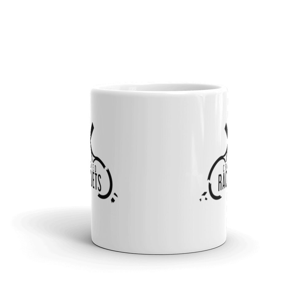 Cracked Racquets White glossy Mug