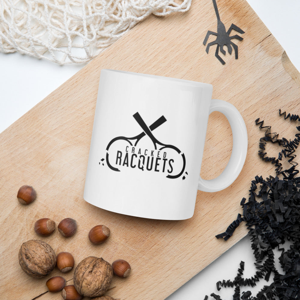 Cracked Racquets White glossy Mug