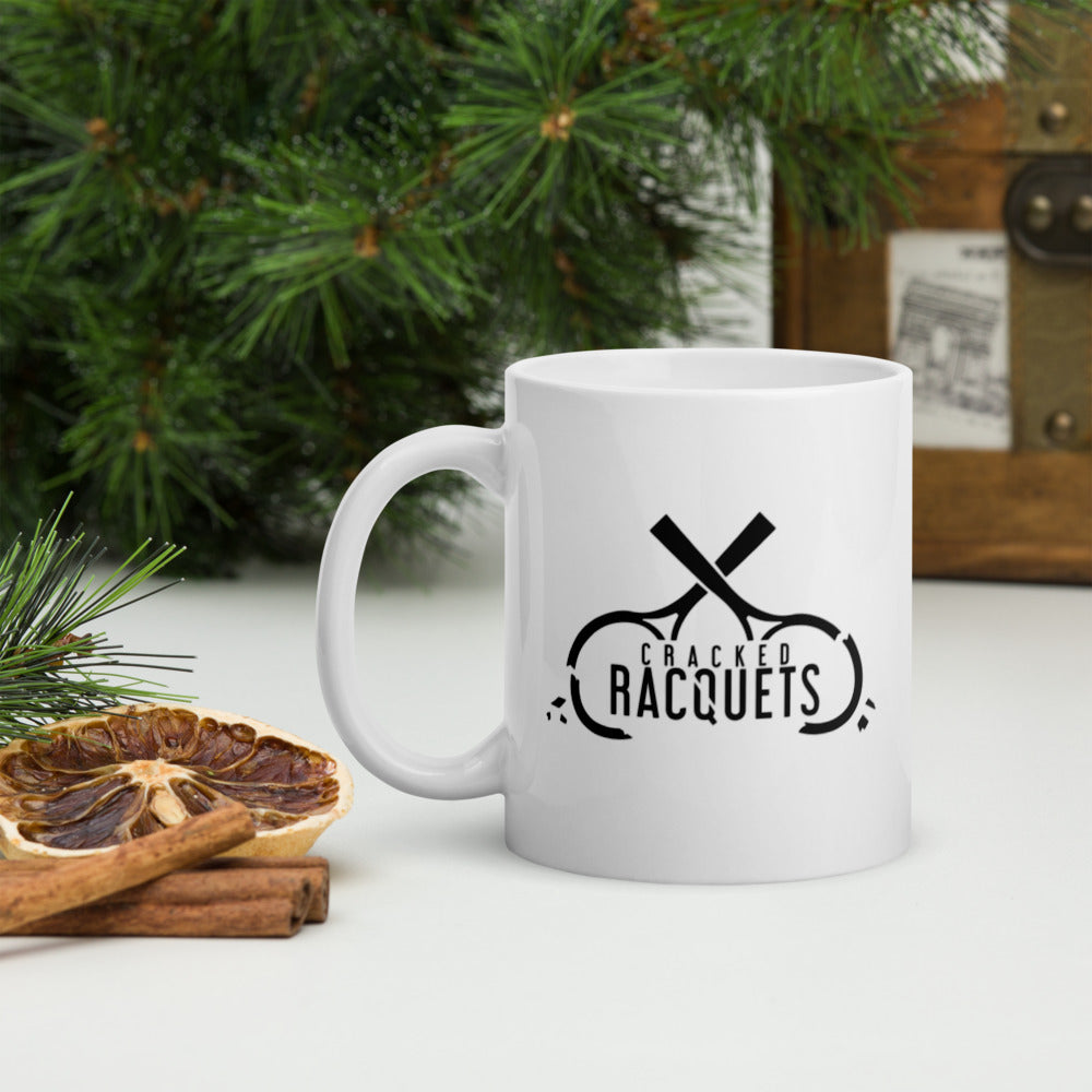 Cracked Racquets White glossy Mug