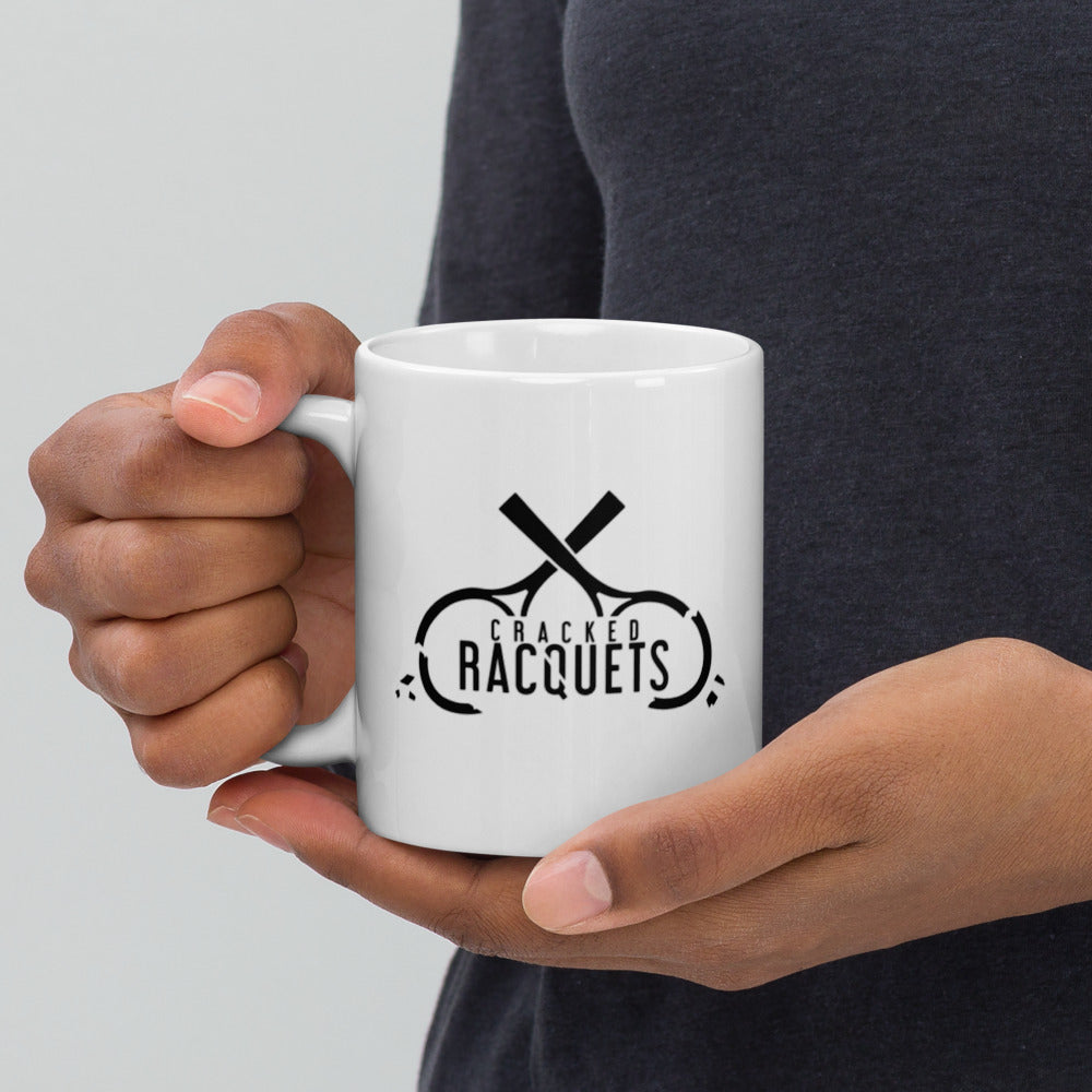 Cracked Racquets White glossy Mug