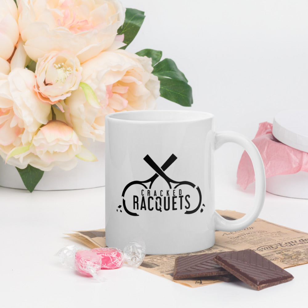 Cracked Racquets White glossy Mug