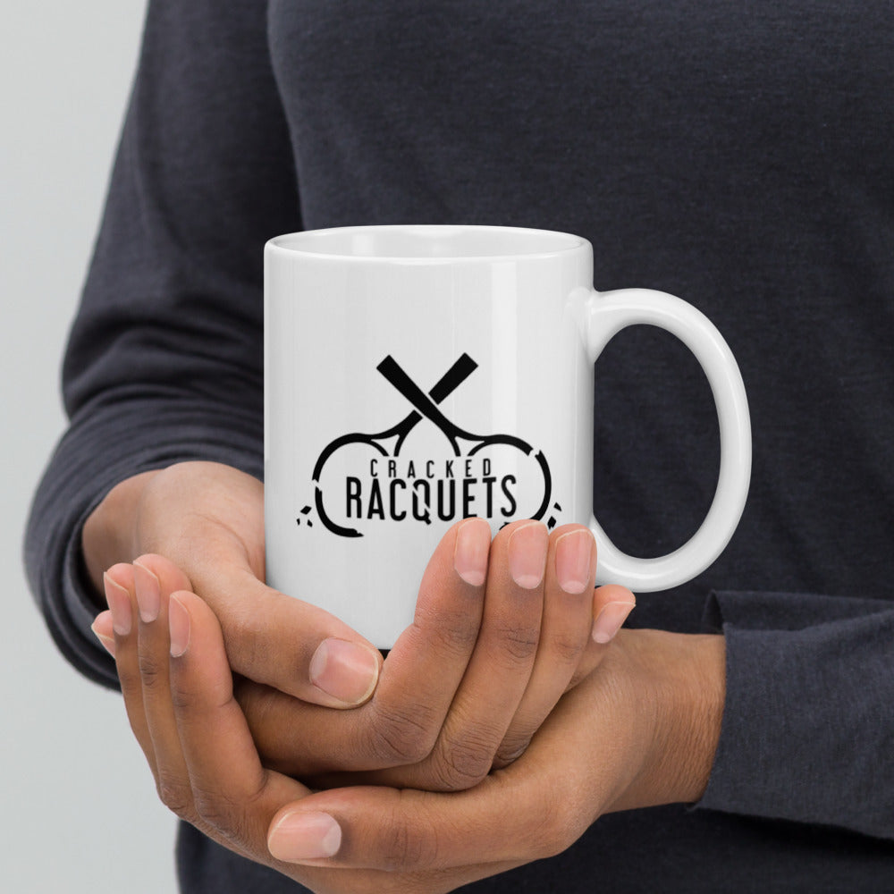 Cracked Racquets White glossy Mug