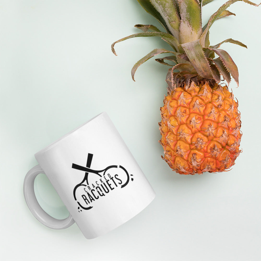 Cracked Racquets White glossy Mug