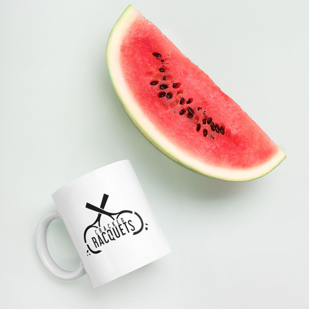 Cracked Racquets White glossy Mug