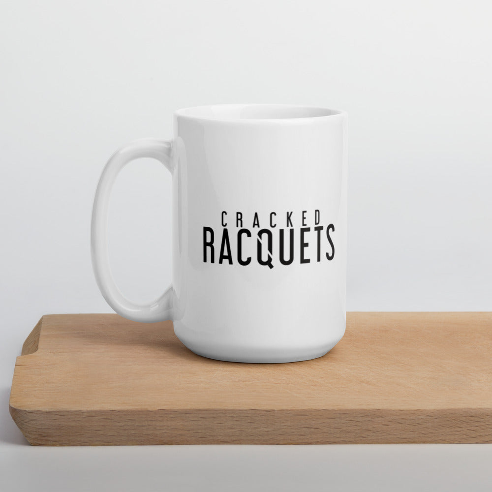 Cracked Racquets White glossy Mug