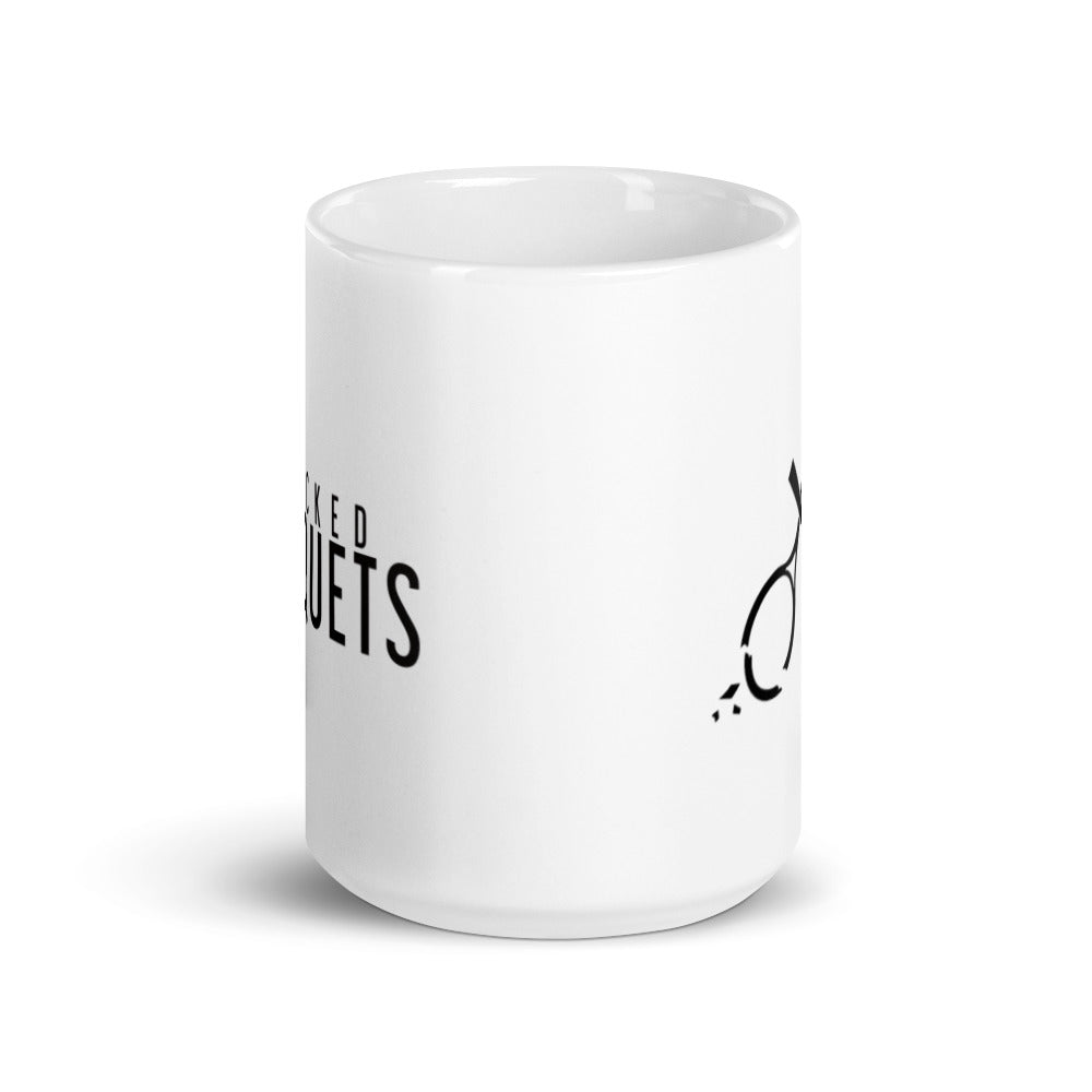 Cracked Racquets White glossy Mug