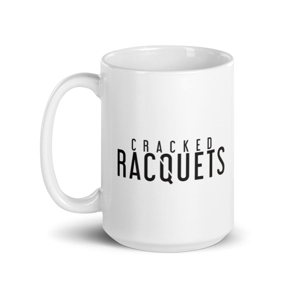Cracked Racquets White glossy Mug