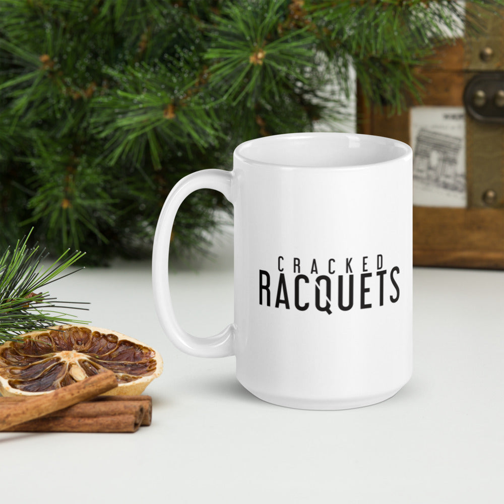 Cracked Racquets White glossy Mug