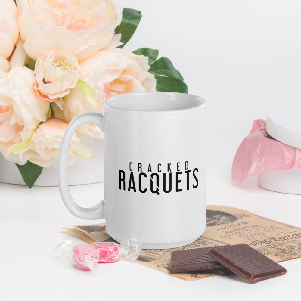 Cracked Racquets White glossy Mug