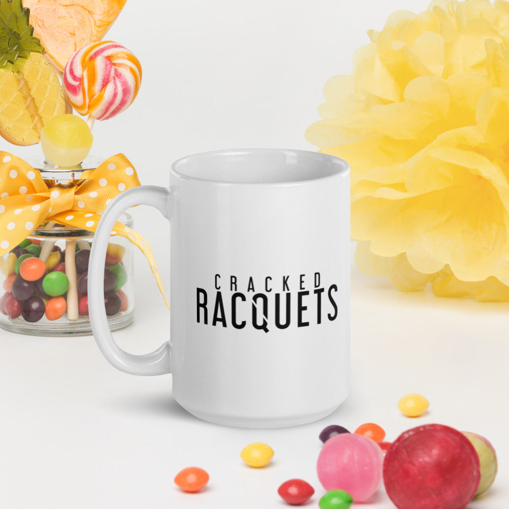 Cracked Racquets White glossy Mug