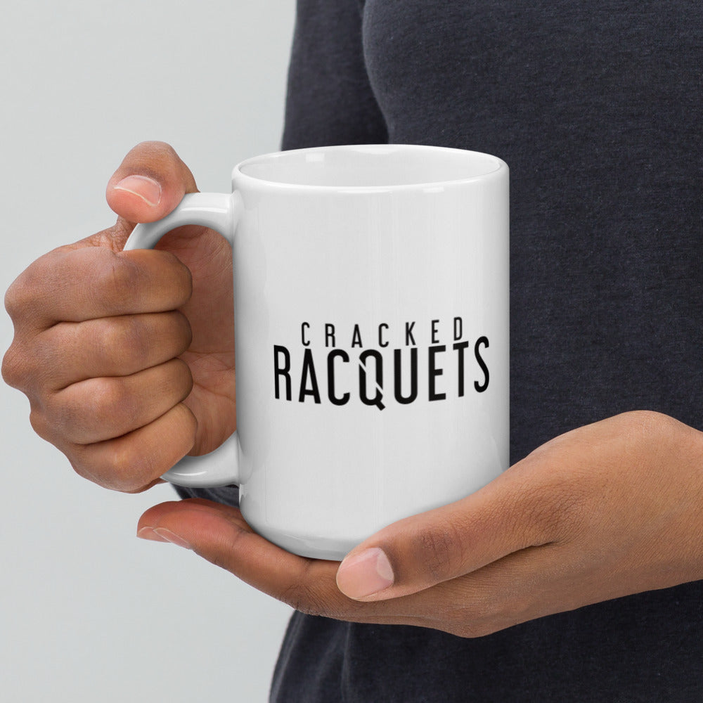 Cracked Racquets White glossy Mug