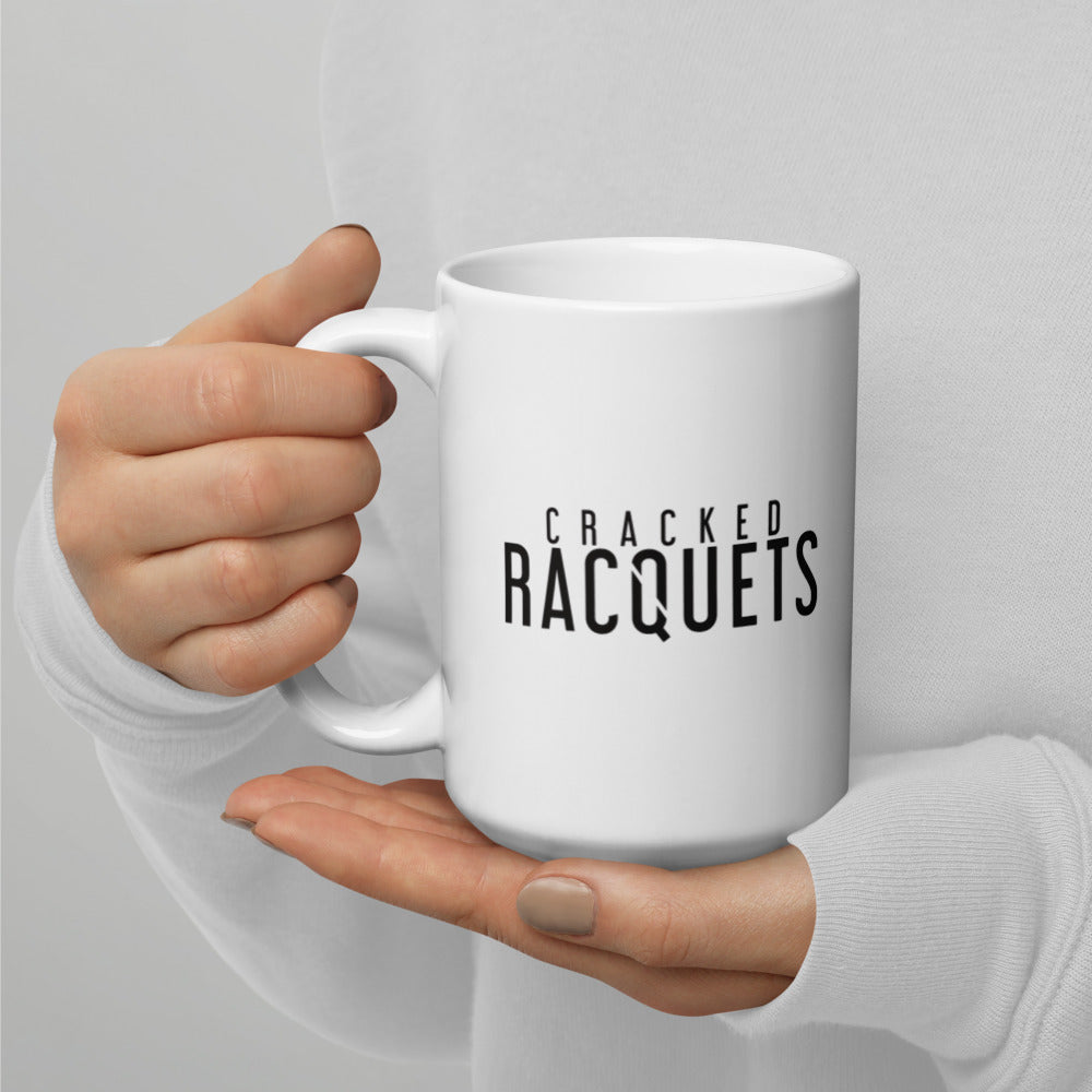 Cracked Racquets White glossy Mug