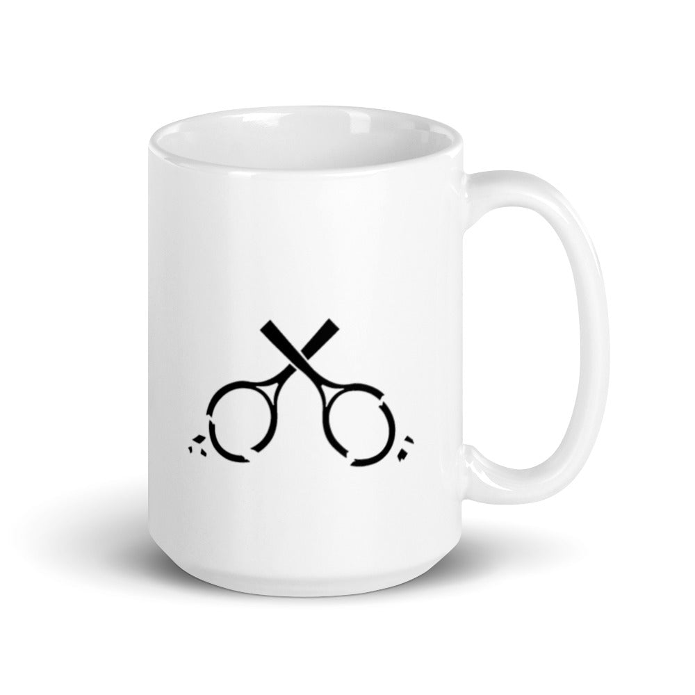 Cracked Racquets White glossy Mug