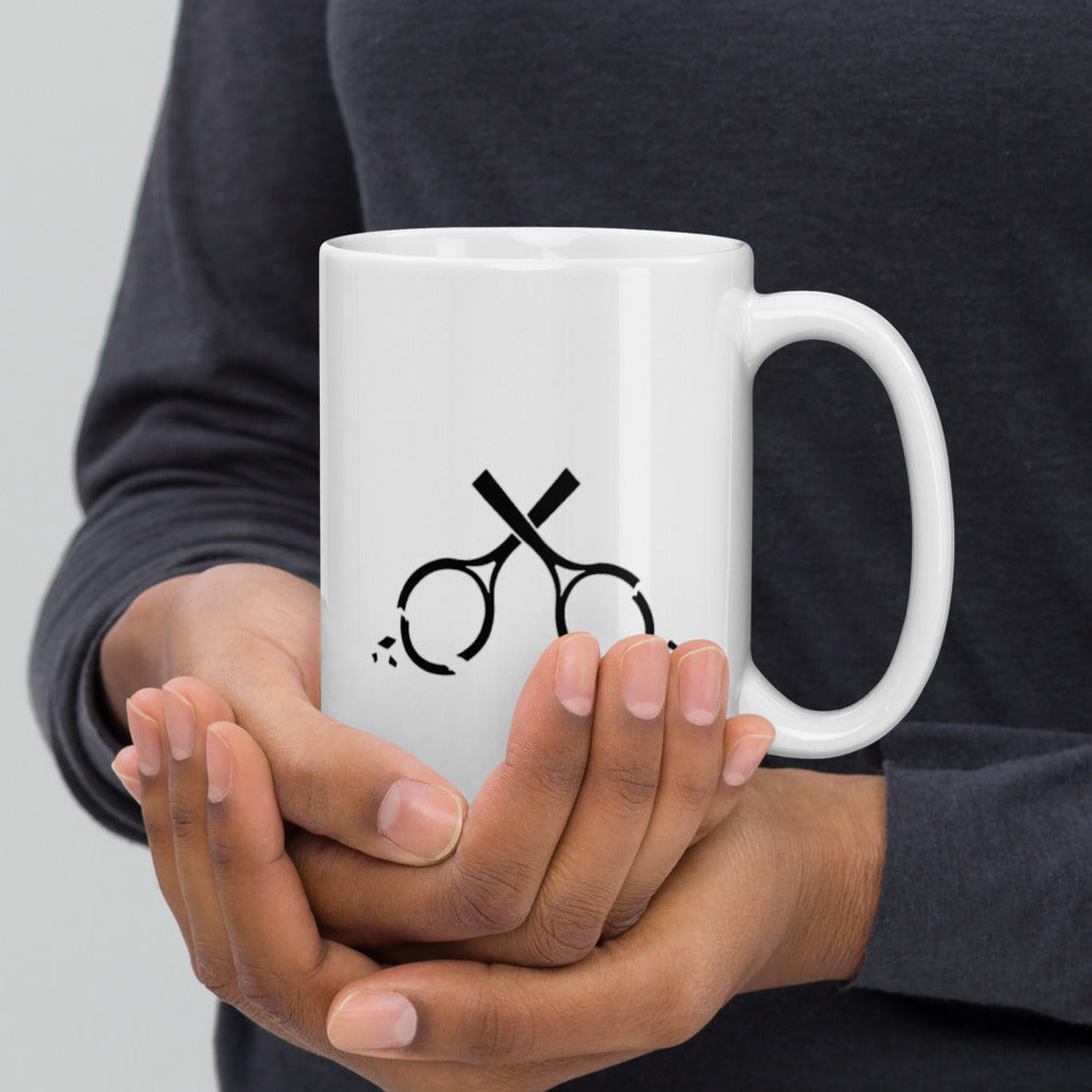 Cracked Racquets White glossy Mug