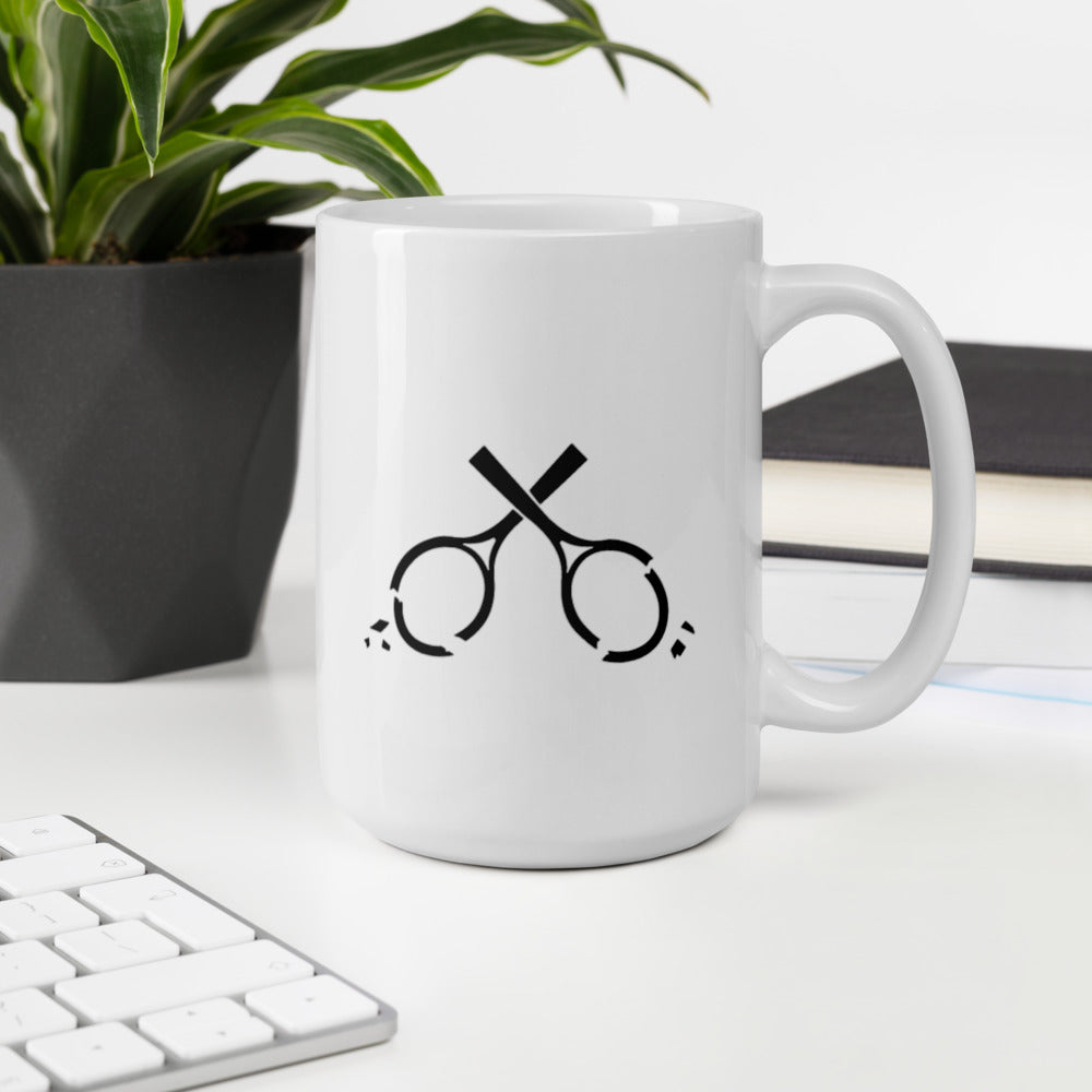 Cracked Racquets White glossy Mug