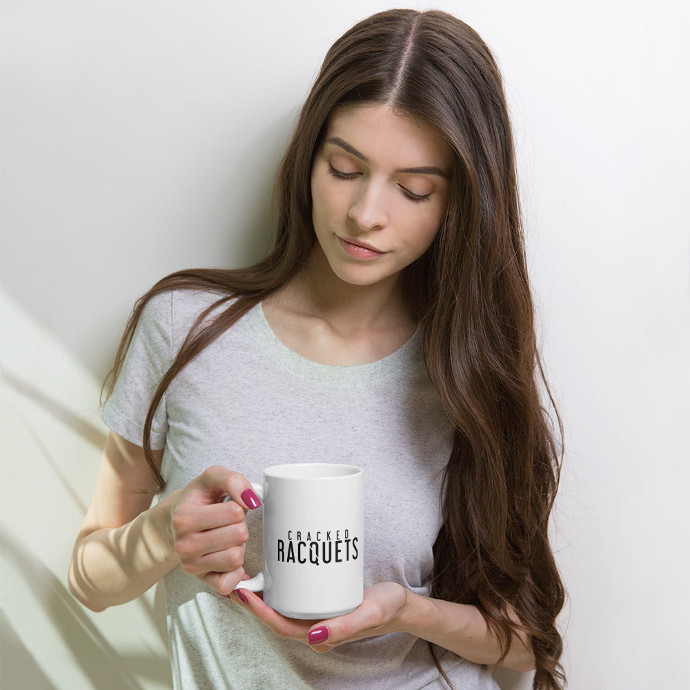 Cracked Racquets White glossy Mug