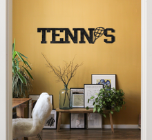 Load image into Gallery viewer, Tennis Word - Metal Wall Art
