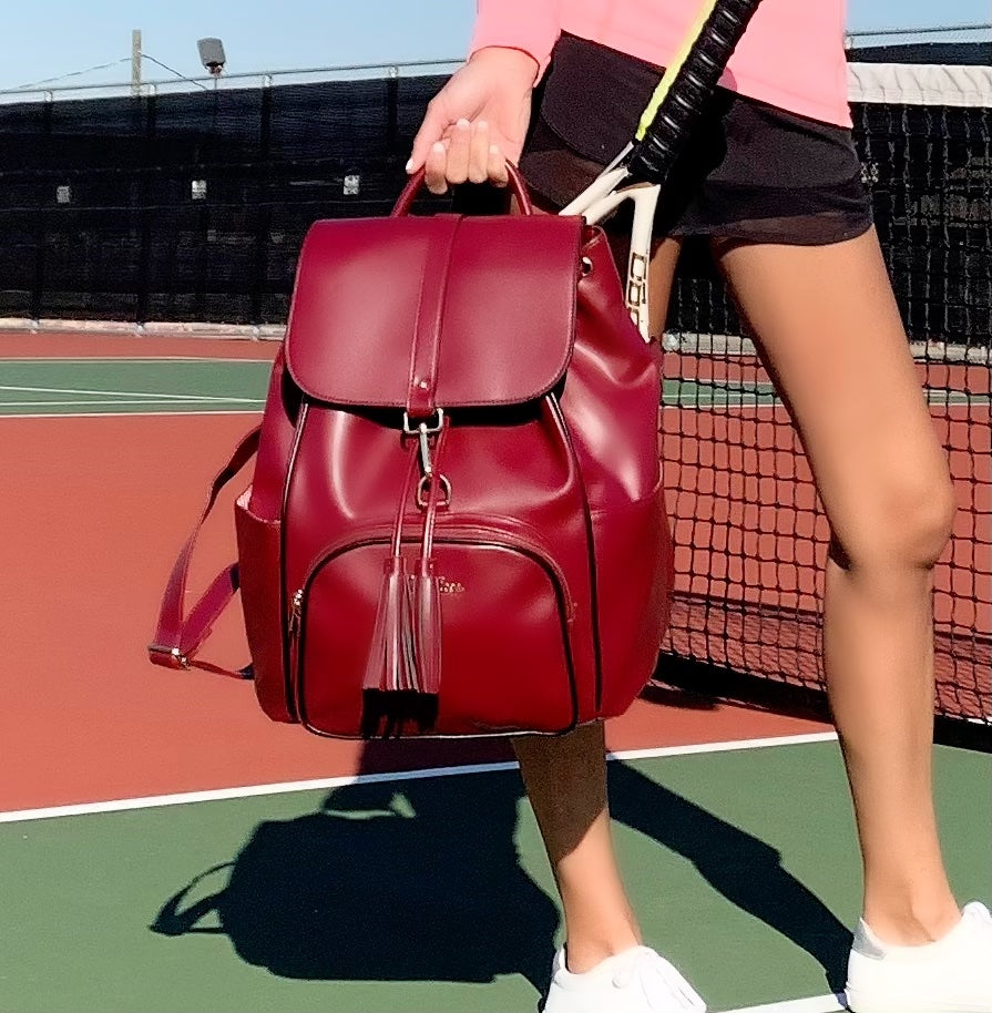 NiceAces Sara White Tennis Backpack